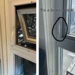 Highlighting the repaired window lock.